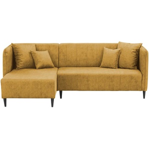 smart Ecksofa  Sara ¦ gelb ¦ Maße (cm): B: 225 H: 80 T: 146