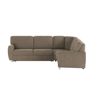smart Ecksofa  Valencia ¦ braun ¦ Maße (cm): B: 270 H: 90 T: 240.0