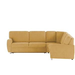 smart Ecksofa  Valencia ¦ gelb ¦ Maße (cm): B: 270 H: 90 T: 240.0