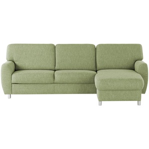 smart Ecksofa  Valencia ¦ grün ¦ Maße (cm): B: 261 H: 90 T: 173