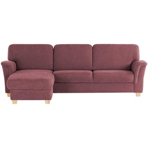 smart Ecksofa  Valencia ¦ rot ¦ Maße (cm): B: 269 H: 90 T: 173