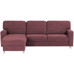 smart Ecksofa  Valencia ¦ rot ¦ Maße (cm): B: 267 H: 90 T: 173