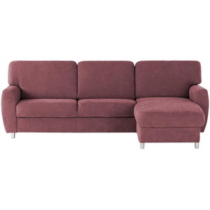 smart Ecksofa  Valencia ¦ rot ¦ Maße (cm): B: 263 H: 90 T: 173