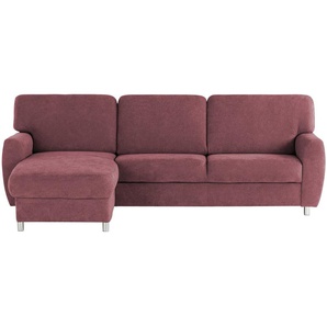 smart Ecksofa  Valencia ¦ rot ¦ Maße (cm): B: 263 H: 90 T: 173