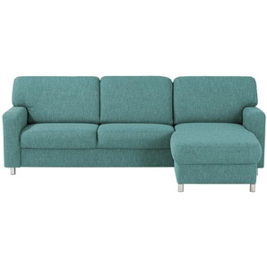 smart Ecksofa  Valencia ¦ türkis/petrol ¦ Maße (cm): B: 253 H: 90 T: 173