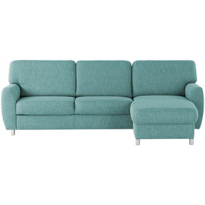 smart Ecksofa  Valencia ¦ türkis/petrol ¦ Maße (cm): B: 261 H: 90 T: 173.0