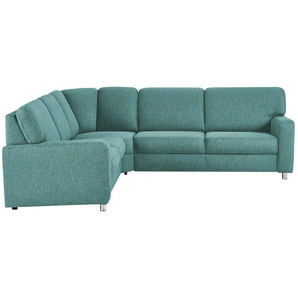 smart Ecksofa  Valencia ¦ türkis/petrol ¦ Maße (cm): B: 236 H: 90 T: 266.0
