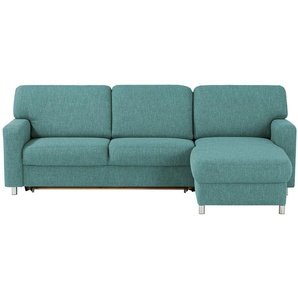 smart Ecksofa  Valencia ¦ türkis/petrol ¦ Maße (cm): B: 267 H: 90 T: 173.0
