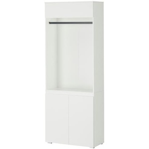 smart Garderobenschrank  BEN ¦ weiß ¦ Maße (cm): B: 80 H: 210 T: 37.0