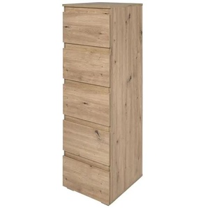 smart Hochkommode  BEN ¦ holzfarben ¦ Maße (cm): B: 40 H: 131 T: 45.0