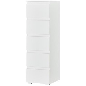 smart Hochkommode  BEN ¦ weiß ¦ Maße (cm): B: 40 H: 131 T: 45.0