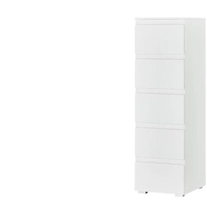 smart Hochkommode BEN - weiß - Materialmix - 40 cm - 131 cm - cm 45,0 | Möbel Kraft