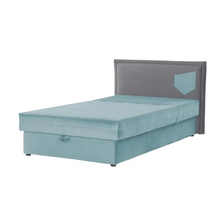 smart Polsterbett - türkis/petrol - Materialmix - 207 cm - 87 cm - cm 120,0 | Möbel Kraft