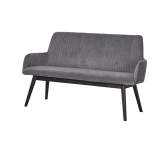 smart Samt-Polsterbank - grau - Materialmix - 60 cm - 90 cm | Möbel Kraft