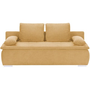smart Schlafsofa Leonie ¦ gelb ¦ Maße (cm): B: 198 H: 92 T: 90.0