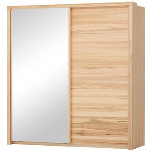 smart Schwebetürenschrank, 2-türig mit Spiegeltür Oslo ¦ holzfarben ¦ Maße (cm): B: 195 H: 204 T: 69