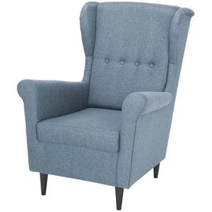 smart Sessel  Hubertine ¦ blau ¦ Maße (cm): B: 82 H: 102 T: 89.0