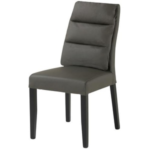 smart Lederstuhl  Tamix 1 ¦ grau ¦ Maße (cm): B: 43 H: 99 T: 62