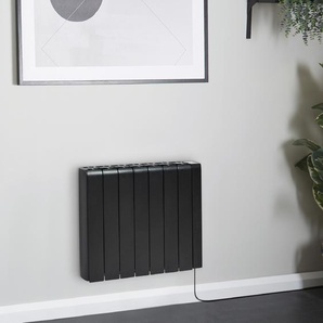 Smart Wandheizung mit Keramikkern & EU Stecker 2000W, 570mm x 714mm Schwarz, Direktheizung - Ecoso x Hudson Reed