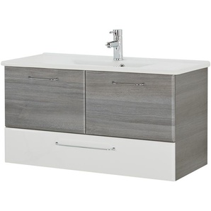 smart Waschtischunterschrank  Onda ¦ grau ¦ Maße (cm): B: 96 H: 51 T: 44.0