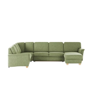 smart Wohnlandschaft Valencia - grün - Materialmix - 341 cm | Möbel Kraft