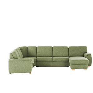 smart Wohnlandschaft Valencia - grün - Materialmix - 341 cm | Möbel Kraft