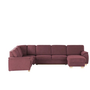 smart Wohnlandschaft Valencia - rot - Materialmix - 341 cm - 90 cm - cm 187,0 | Möbel Kraft