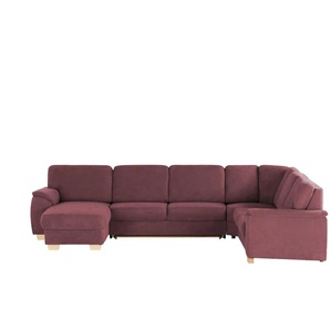 smart Wohnlandschaft Valencia - rot - Materialmix - 341 cm - 90 cm - cm 254,0 | Möbel Kraft