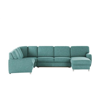 smart Wohnlandschaft Valencia - türkis/petrol - Materialmix - 341 cm - 90 cm - cm 173,0 | Möbel Kraft