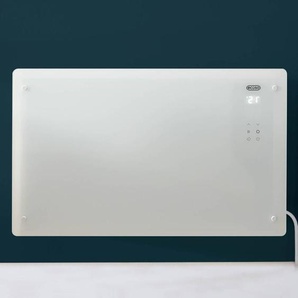 Smarte Glaspaneelheizung mit Stecker 465mm x 770mm 2000 Watt - elektrisch | Weiß – Vitrum – ECOSO by Hudson Reed