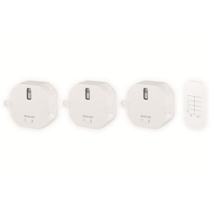 SMARTWARES Lichtschalter-Set SH4-99557, 3x Einbauschalter + FB