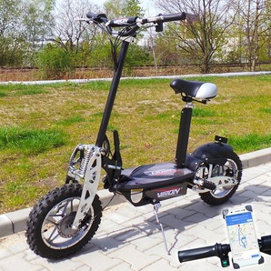 Smartway Elektro- Scooter 1000 Watt - VIRON E-Scooter 1000W / 36V Elektroroller mit Smartphone- Halterung GPX-03