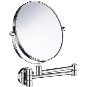 Smedbo Kosmetikspiegel , Metall , rund , 20x20x34 cm , feuchtraumgeeignet , Schlafzimmer, Spiegel, Schmink- & Kosmetikspiegel