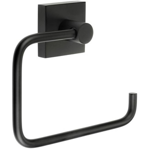 Toilettenpapierhalter Schwarz Matt aus Metall Klopapierhalter für Bad und WC 