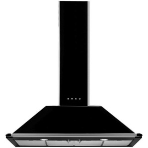 Smeg Dunstabzugshaube Victoria , Schwarz , Metall , 110x90x53.2 cm , Hochleistungsgebläse, Arbeitsplatzbeleuchtung , Küchen, Küchenelektrogeräte, Dunstabzugshauben