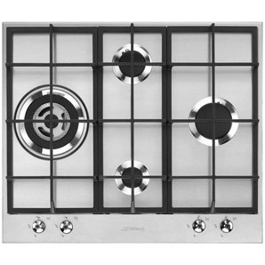 Smeg Gaskochfeld Classici , Edelstahl , Metall , 60x51 cm , Grills, Gasgrills