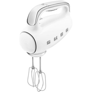 Smeg Handmixer 50S Style, Weiß, Chrom, Metall, Kunststoff, 22x37.8x22.1 cm, LED-Display, Küchengeräte, Mixer