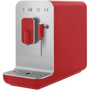 Smeg Kaffeevollautomat 50S Style , Rot, Edelstahl , Metall, Kunststoff , 18x33.6x43.3 cm , Kaffeeauslauf höhenverstellbar, Brüheinheit entnehmbar, Heißwasserfunktion, Bohnennachfüllanzeige, Wassernachfüllanzeige, automatische Zubereitung mit einem