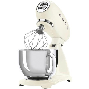 Smeg Küchenmaschine 50S Style , Creme , Metall , 4,8 L , 40.2x37.8x22.1 cm , rutschfeste Stellfüße, Sicherheitsabschaltung bei gekipptem Motorkopf, Sicherheitsverschluss für Rührschüssel, Überlastungsschutz, Spritzschutz , Freizeit, Elektrogeräte