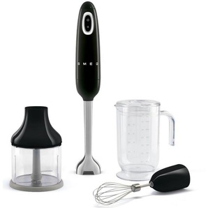 Smeg Stabmixer 50´s Style, Schwarz, Metall, 6.5x41.4x6.5 cm, Küchengeräte, Mixer