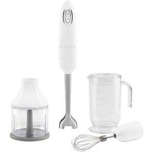Smeg Stabmixer 50´s Style, Weiß, Metall, 6.5x41.4x6.5 cm, Küchengeräte, Mixer