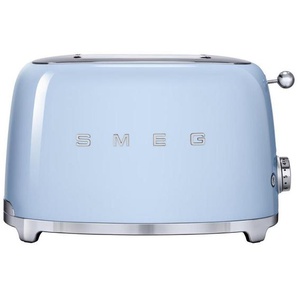 Smeg Toaster 50´s Style, Hellblau, Metall, 31x19.8x19.5 cm, Bagel-Funktion, automatische Zentrierung der Toastscheibe, automatischer Auswurf nach