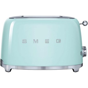 Smeg Toaster 50´s Style, Hellgrün, Metall, 32.5x19.8x19.5 cm, Krümelschublade, Auftaufunktion, Aufwärmfunktion, Schnellstoppfunktion, automatischer