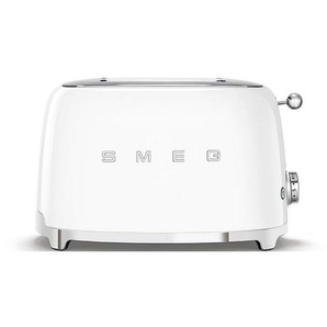 Smeg Toaster 50´s Style, Weiß, Metall, 31x19.8x19.5 cm, einseitiges Toasten, Krümelschublade, Auftaufunktion, Aufwärmfunktion, Schnellstoppfunktion,