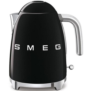 Smeg Wasserkocher 50´s Style, Schwarz, Metall, 1,7 L, 22.3x24.8x17.1 cm, automatische Abschaltung, manuelle Trockengehschutz, Überhitzungsschutz,