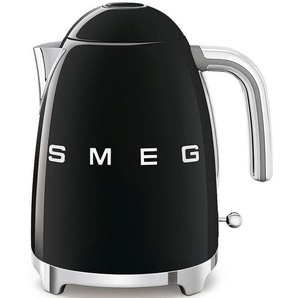 Smeg Wasserkocher 50´s Style, Schwarz, Metall, 1,7 L, 22.3x24.8x17.1 cm, automatische Abschaltung, manuelle Trockengehschutz, Überhitzungsschutz,