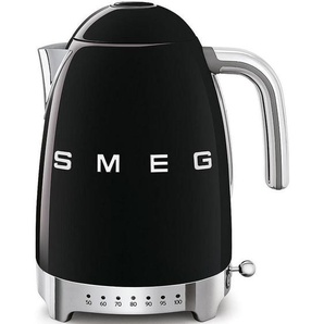 Smeg Wasserkocher 50´s Style, Schwarz, Metall, 1,7 L, 22.3x28x17.1 cm, automatische Abschaltung, 360°-Sockel, Anti-Rutsch-Füße, abgedecktes