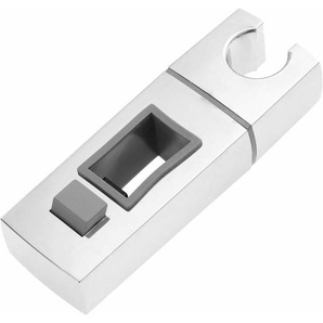 Duschkopf-Gleithalterung für Stange, 15 x 30 mm, rechteckig, quadratisch, austauschbarer Handbrausenhalter, ABS-Chrom-Duschkopfhalter für Badezimmer