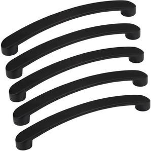 So-tech - 50 Stück Möbelgriffe Schrankgriff SW111 ba 160 mm schwarz matt inkl. Schrauben