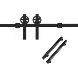 So-tech - Schiebetüren Set CHAMBER-1 2 m (seitlich anschraubbar) Soft-Close schwarz